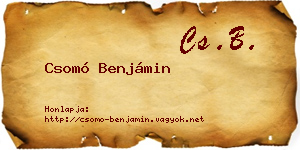 Csomó Benjámin névjegykártya