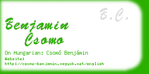 benjamin csomo business card