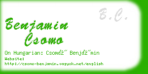 benjamin csomo business card